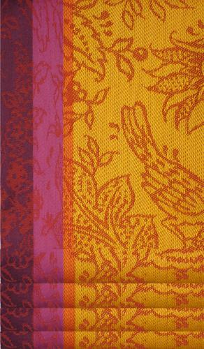 Lot de 4 Torchons Jacquard 55x80 cm motif Colombes Briques