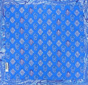 Tapis matelassé Provençal bleu Calissons blancs