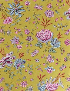 Tissu Provençal 100% coton Laize 148 cm Boutis Jaune