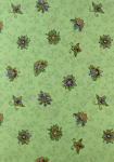 Tissu Provençal coton Laize 140 cms vert clair papillons