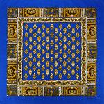 Foulard Provençal Calissons Bleu 50x50 cm