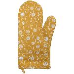 Gant de cuisine en tissu Provenal Jaune Ocre motif Flors