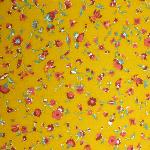 Nappe Carrée Coton Ocre motif Provençal "Champêtre"