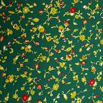 Nappe Carrée Coton Verte motif Provençal "Champêtre"