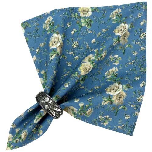 Serviette de table 45x45 cm Bleue motif Betsy