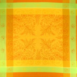 Lot 6 Serviettes Jacquard Epis Oranges