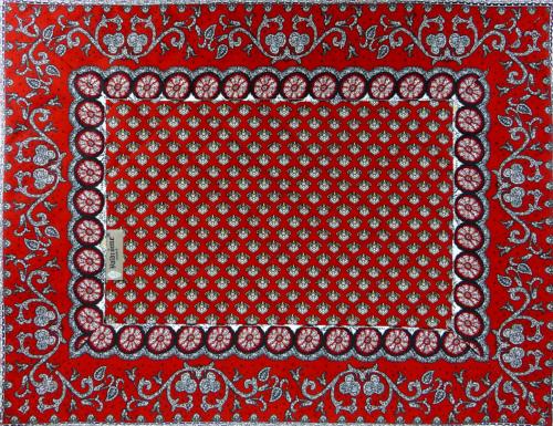 Set de table matelassé 35X45 Rouge motif Dentelle