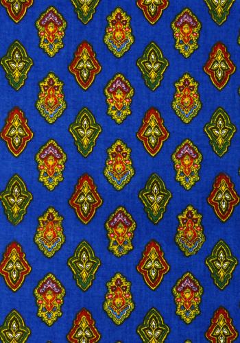 Coupon Tissu Provençal Bleu motif Calissons 1,50 x 0,80 m