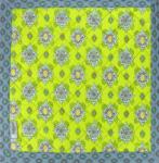 Tapis matelassé Provençal vert motif Batiste