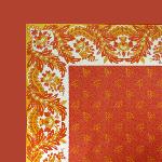 Nappe Rectangulaire Rose Corail motif Provençal "Campano"