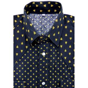 Chemise provençale Gardian noire motif lavande