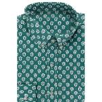Chemise Verte Provençale manches longues motif Bonis