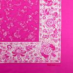 Foulard Provençal Champêtre rose 80x80 cm