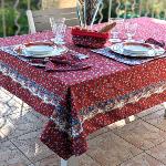 Nappe Rectangulaire Provençale Grenat champêtre