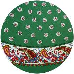 Nappe Ronde 175 cm joli motif Provençal "Maianenco" Vert
