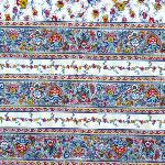 Nappe Multicolore Rectangulaire Coton Plac�e motif "Champ�tre"