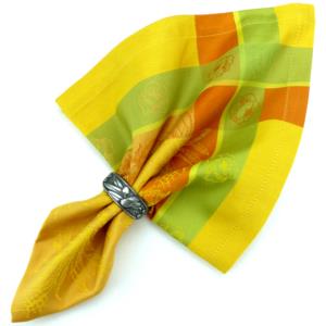 Serviette de table jacquard jaune épis jaune