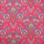 Serviette de table 45x45 cm Ecru/Framboise motif Haveli