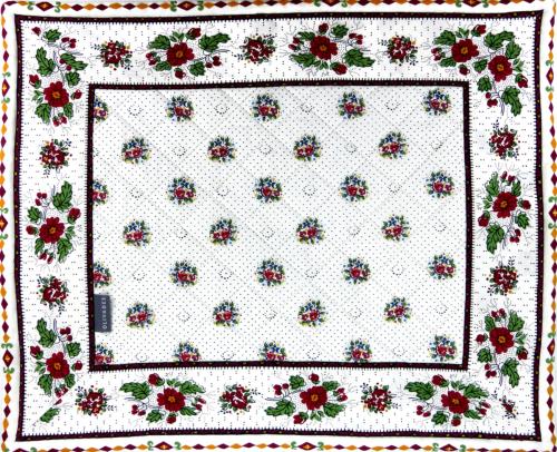 Set de table matelassé 37x47 Blanc motif Maianenco