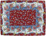 Set de table matelassé 35X45 Grenat motif Champêtre
