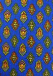Tissu Bleu coton Laize 140 cm motif de Provence "Calisson