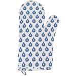 Gant de cuisine en tissu Proven�al Blanc motif Indianaire