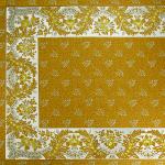 Nappe Rectangulaire Jaune Ocre motif Provençal "Campano"