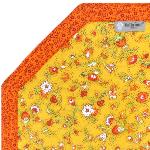 Set de table orignal octogonal jaune motif champtre