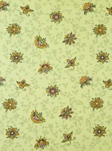Tissu Provençal Percale 100% coton Laize 140 cms vert clair papillons
