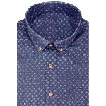 Chemise Bleue Provenale manches longues motif Saint Rmy