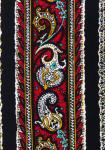 Coupon Tissu Provençal Noir motif Cachemire 8 x 70 cm