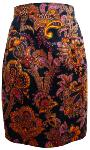Jupe velours Mi-Longue motif Sixties