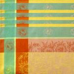 Lot de 4 Sets de table Jacquard Français Jaune Epis jaunes