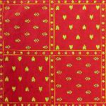 Nappe Carrée 115x115 cm Provençale Rouge motif Patchwork
