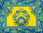 Set de table matelassé 35X45 Jaune motif Haveli