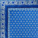 Chemin de table matelassé Bleu motif "Gordes" 45x150 cm