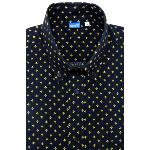 Chemisette Provençale manches courtes noire motifs lavande