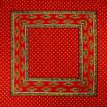 Foulard Provençal fleurs de lavande rouge 55x55 cm