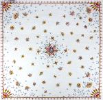 Foulard Provençal lune de miel blanc 60x60 cm