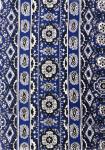Galon Découpé Tissu de Provence 100% coton Laize 13 cm Bleu "Mistraou