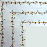 Nappe Carrée 100 x 100 cm Provençale unie Blanc