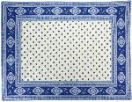 Set de table matelassé 35X45 Ecru/Bleu motif Esterel
