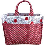 Sac Provençal Matelassé Cabas Dentelle Rouge