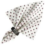 Serviette de table 40x40 cm Ecru/Rose motif Esterel