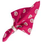 Serviette de table tissu Provenal rose motif Fleurette