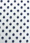 Coupon Tissu Provençal Blanc motif Lavande 1,50 x 0,30 m