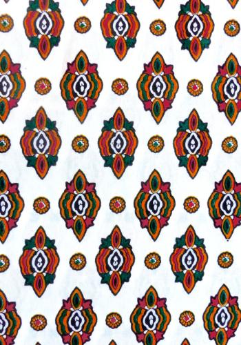 Tissu Provençal Beige motif Calissons Laize 170cm