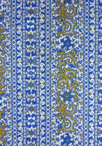Galon Tissu Indiennes de Provence Laize 140 cm Bleu "Cachemire