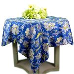 Nappe Carrée Bleue joli motif Provençal "Inola"