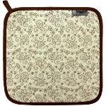 Manique tissu matelass Brun motif Alhambra